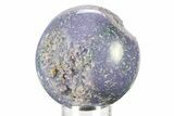 Sparkly Polished Purple Botryoidal Grape Agate Sphere - Indonesia #360090-1